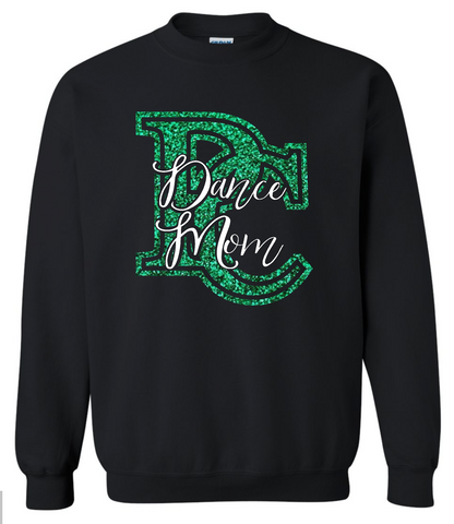 PCHS Dance Mom Glitter Black Sweatshirt