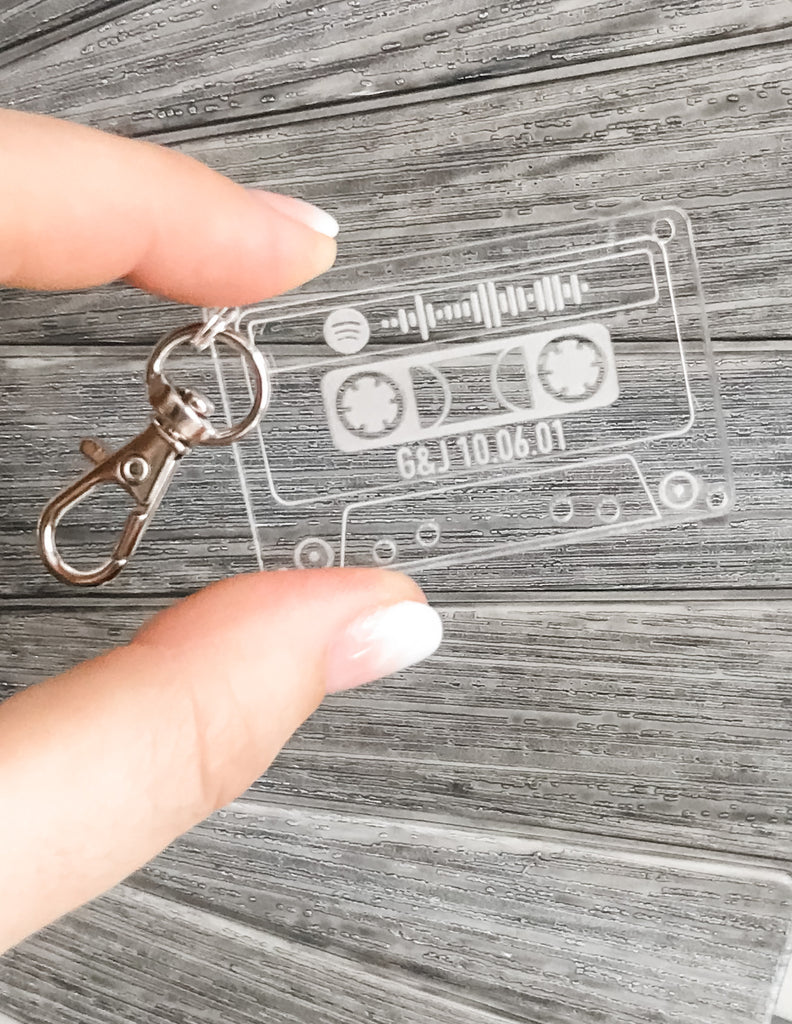 Spotify Date Custom Keychain - Personalized Keychains